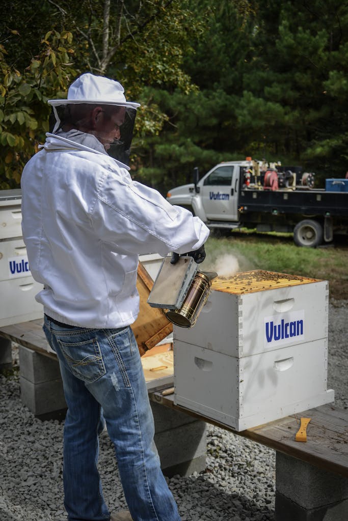 Beekeeper and his bees